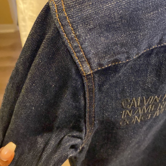 NWT CALVINKLEIN205W39NYC western shirt denim/jeans. 18 1/2 across beneath armpit - Picture 6 of 13